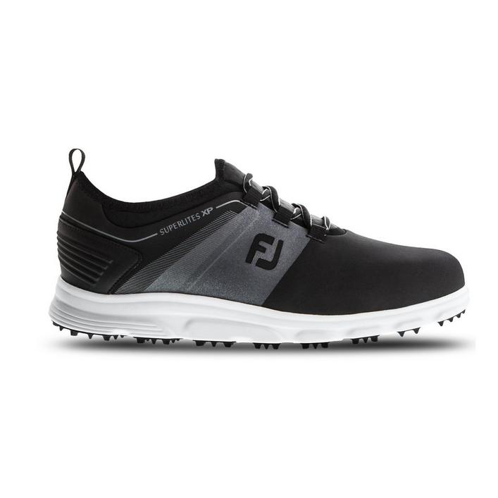 Men's Superlites Slip On Spikeless Golf Shoe Black/Grey FOOTJOY