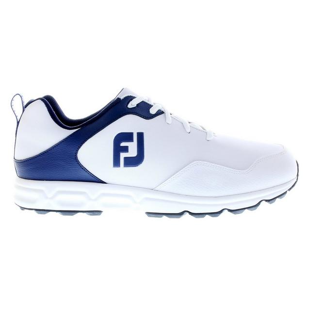Chaussures Golf Athletics sans crampons pour hommes (Blanc/Bleu marine)
