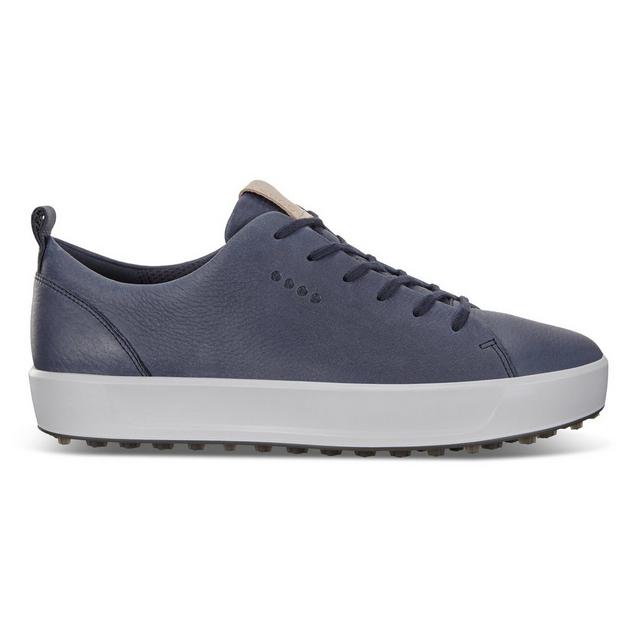 Men s Golf Soft Nubuck Spikeless Shoe Blue ECCO Golf Town