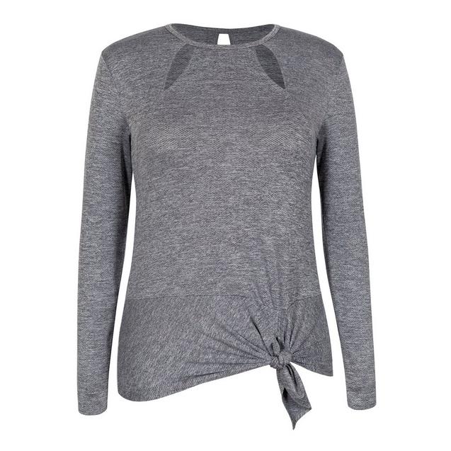 Women's Julieta Front Knot Athletic Long Sleeve Top   TAIL