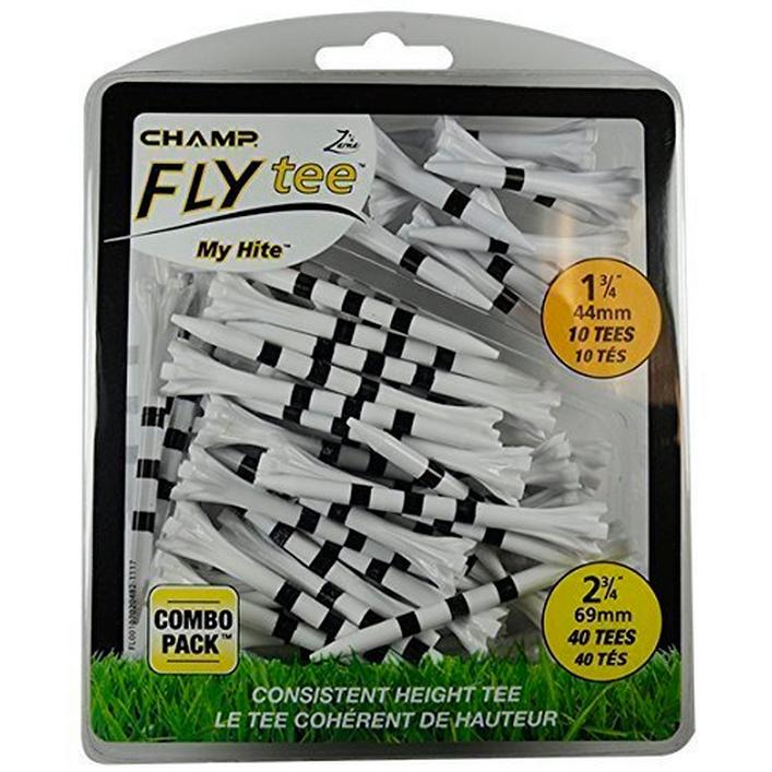 Zarma FLYTee Combo Pack (10 Count 1 3/4 Inch) & (40 Count 2 3/4 Inch) Tees