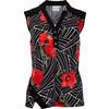 Women's All Over Floral Print Sleeveless Polo
