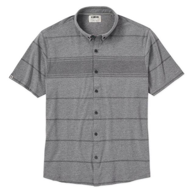Chemise Tonal rayée à manches courtes pour hommes LINKSOUL