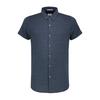 Men's Universe Dot Melange Jersey Button Up Short Sleeve Shirt