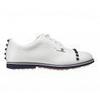Women's Stud Cap Toe Spikeless Golf Shoe - White/Navy
