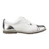 Women's Cap Toe Gallivanter Spikeless Golf Shoe - White/Silver