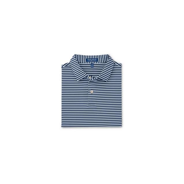 Men's Crown Crafted Miles Stripe Stretch Jersey Short Sleeve Shirt PETER MILLAR