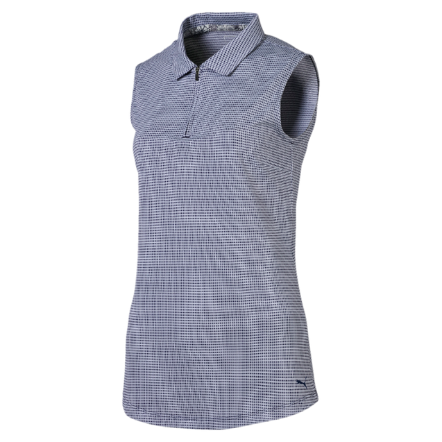 Women's Checker Sleeveless Polo