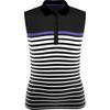 Women's Engineered Variegated Stripe Sleeveless Polo