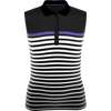 Women's Engineered Variegated Stripe Sleeveless Polo
