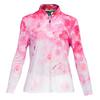 Women's Sunsense Wildflower Printed Quarter Zip Long Sleeve Top