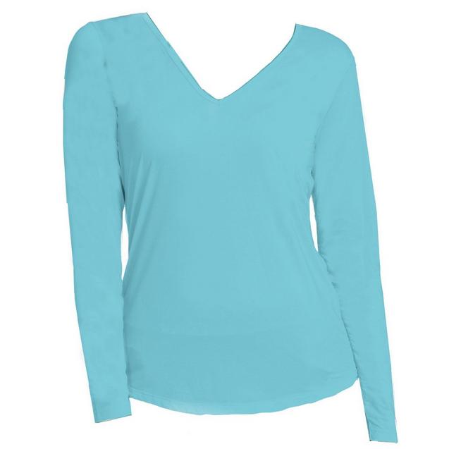 Women's Sunsense Sun Protection V-Neck Long Sleeve Top JAMIE SADOCK