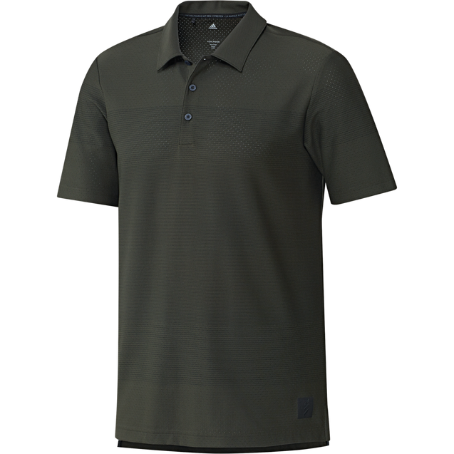 Men's Adicross Stripe Pique Short Sleeve Shirt ADIDAS