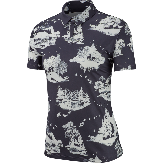 Polo Dry UV Toile à imprimé sans manches pour femmes NIKE