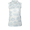 Women's Dry Printed Toile Sleeveless Polo