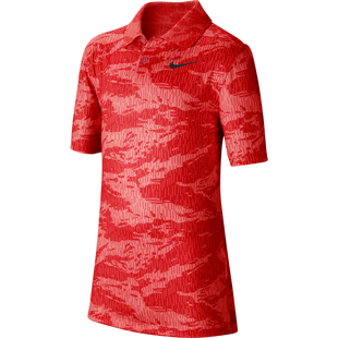 Boy's Dry Print Short Sleeve Polo