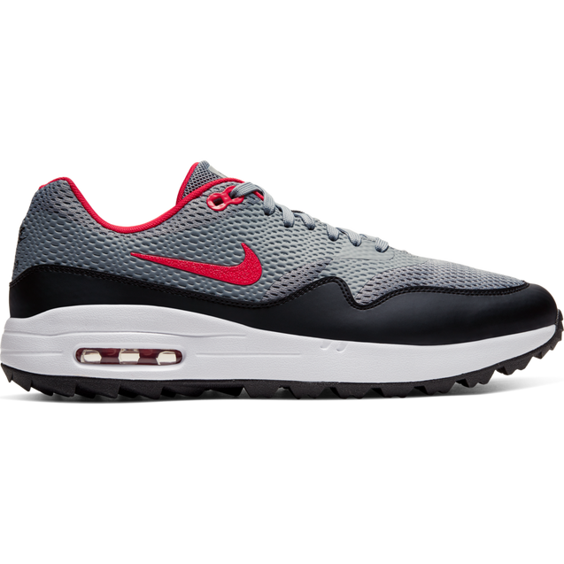 Men's Air Max 1 G Spikeless Golf Shoe - Grey/Red/Black NIKE