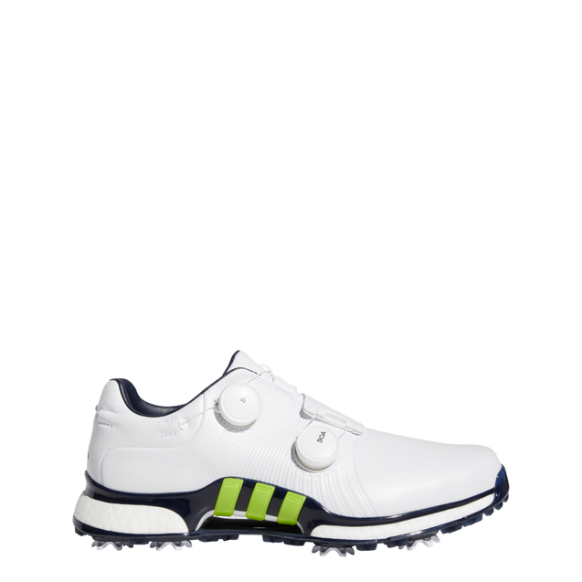 Men's Tour360 XT Twin Boa Spiked Golf Shoes - White/Green/Navy