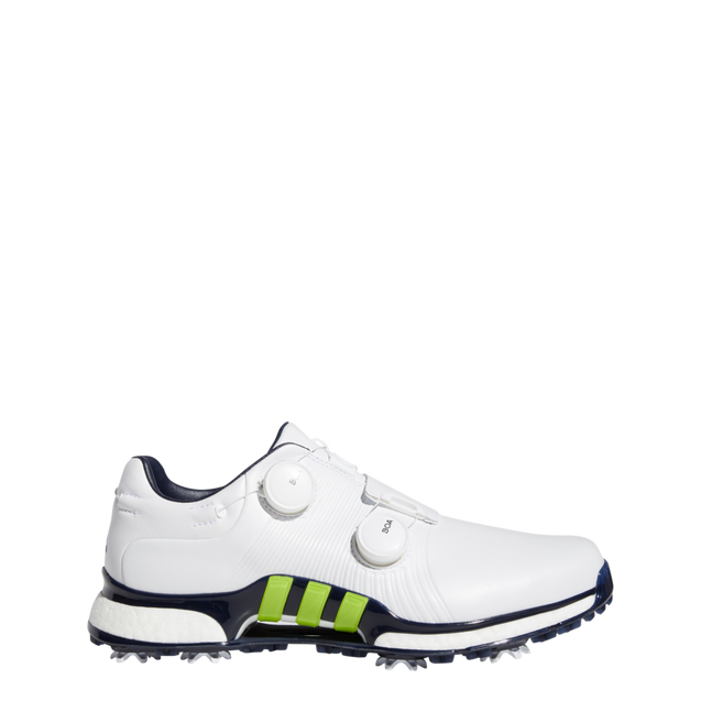 Men's Tour360 XT Twin Boa Spiked Golf Shoes - White/Green/Navy 