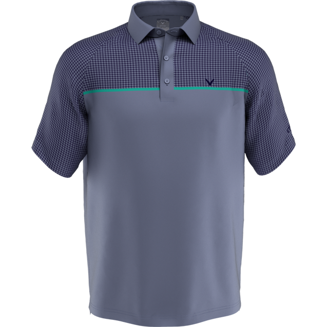 Men's Houndstooth Chest Print Short Sleeve Shirt CALLAWAY