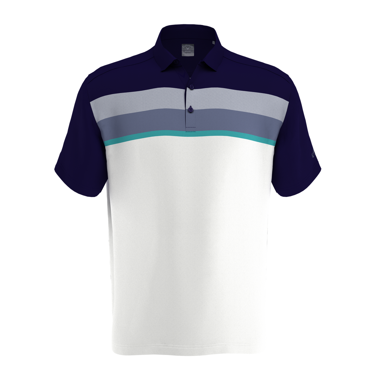 Men's Birdseye Color Block Chest Stripe Short Sleeve Shirt