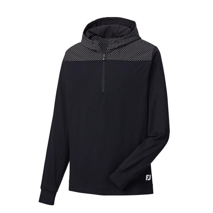 Men's Printed Woven Yoke & Hood 1/4 Zip Pullover FOOTJOY Golf Town Limited