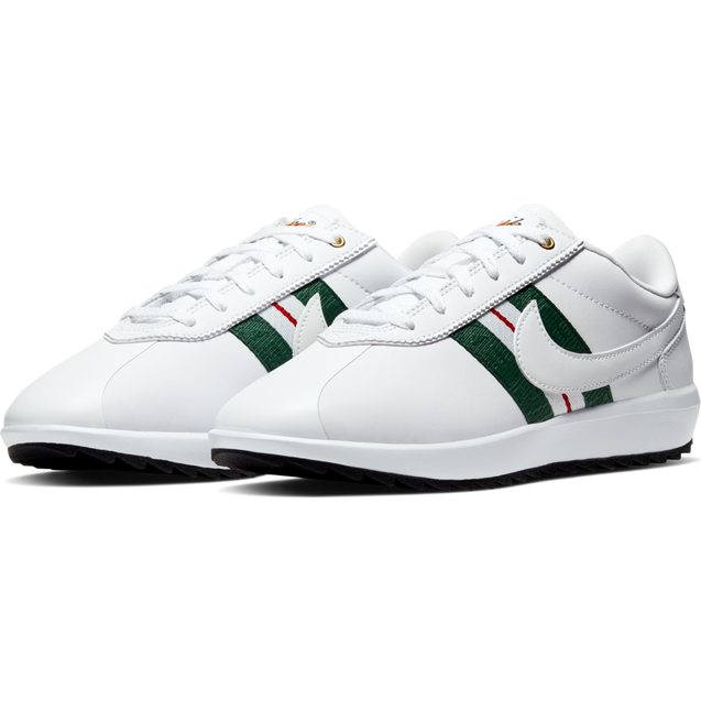 Women's Cortez G Spikeless Golf Shoe - White/Green/Red | NIKE