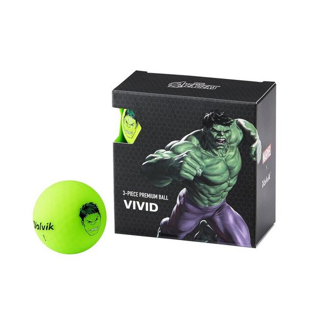 Vivid 4 Pack Golf Balls - Marvel Hulk