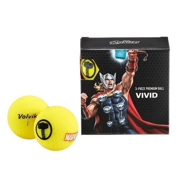 Vivid 4 Pack Golf Balls - Marvel Thor VOLVIK