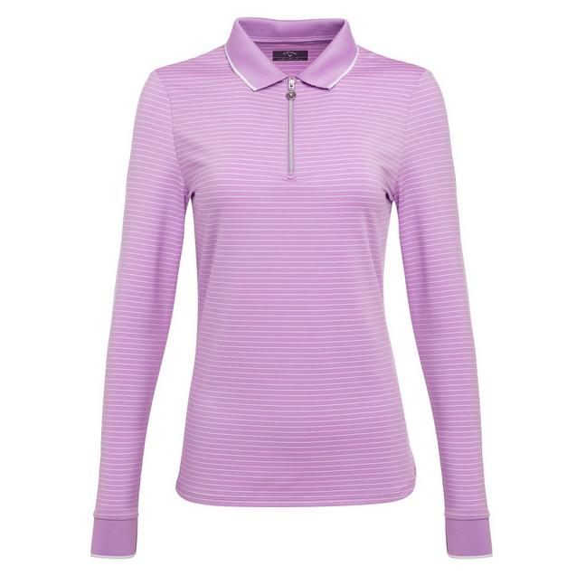 Women's Striped Long Sleeve Polo CALLAWAY