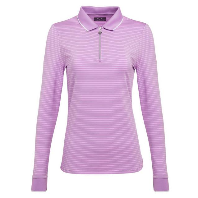 Women's Striped Long Sleeve Polo