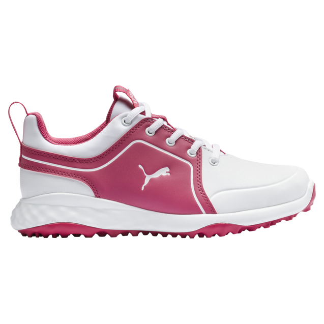 Chaussures Grip Fusion 2.0 sans crampons pour juniors - Blanc/Rose