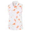 Women's Floral Printed Sleeveless Polo