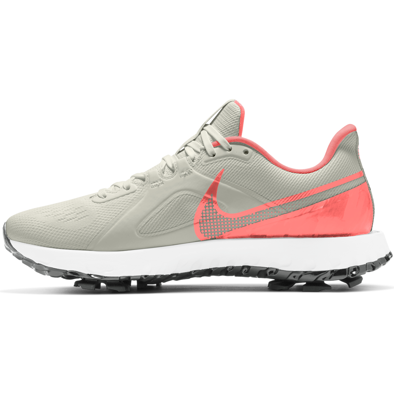 Men's React Infinity Pro Spiked Golf Shoe - Grey/Coral