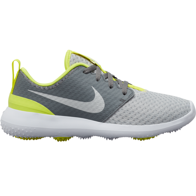 Junior Roshe G Spikeless Golf Shoe - Grey/Yellow NIKE