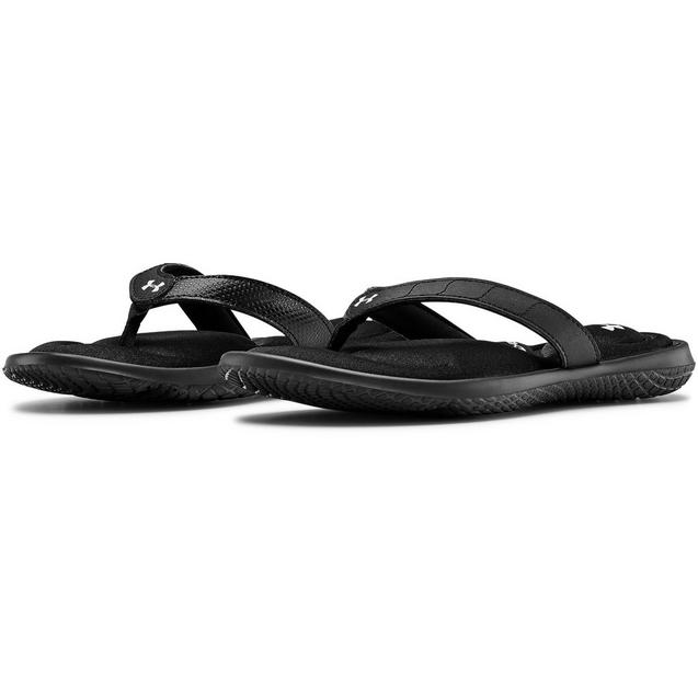 Under armour women's sales black flip flops