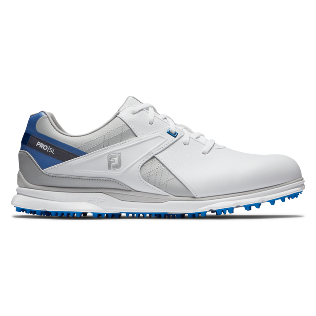 Men's Pro SL Spikeless Golf Shoe - White/Blue/Grey