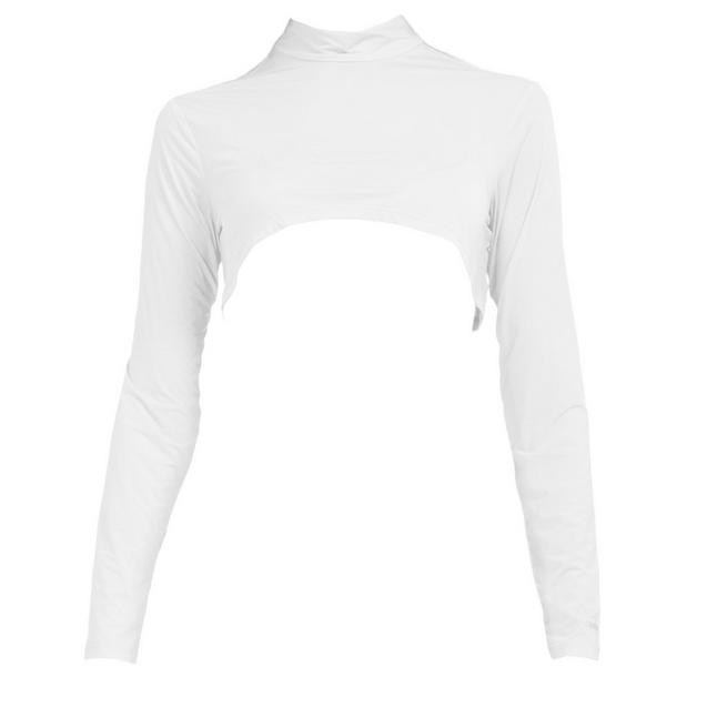 Women's Sunsense Sun Protection Crop Mock Neck Long Sleeve Top JAMIE SADOCK