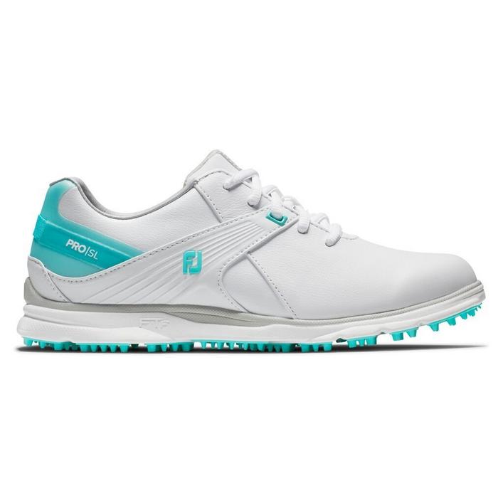 Women's Pro SL Spikeless Golf Shoe White/Light Blue FOOTJOY Golf