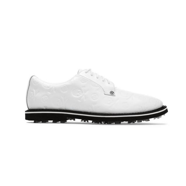 Men's Skull Embossed Gallivanter Spikeless Golf Shoe - White/Black