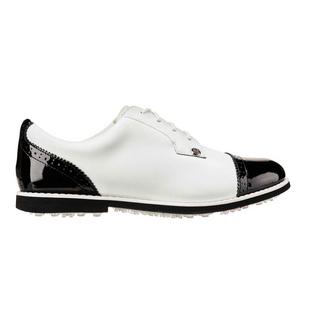 Women's Cap Toe Gallivanter Spikeless Golf Shoe - White/Black