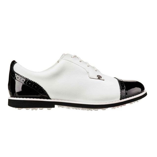 Women's Cap Toe Gallivanter Spikeless Golf Shoe - White/Black G/FORE