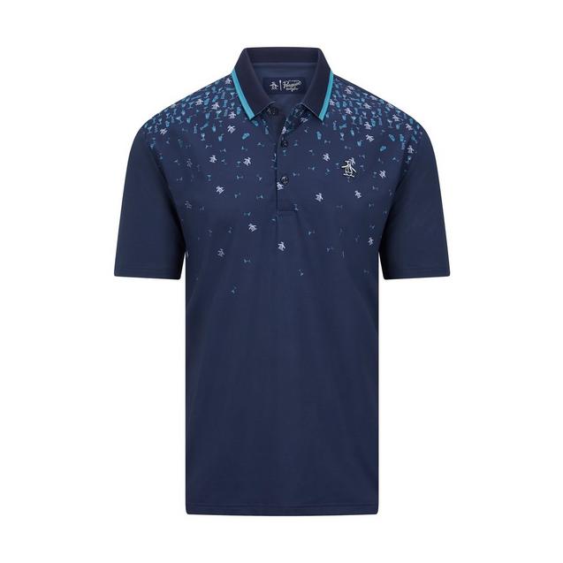 Men's Happy Hour Printed Short Sleeve Polo