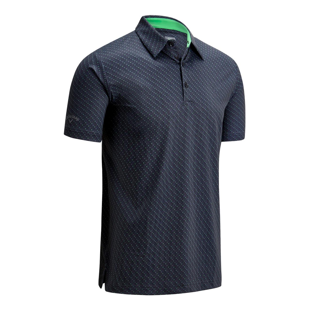 Men's Swing Tech All-Over Chevron Printed Short Sleeve Polo