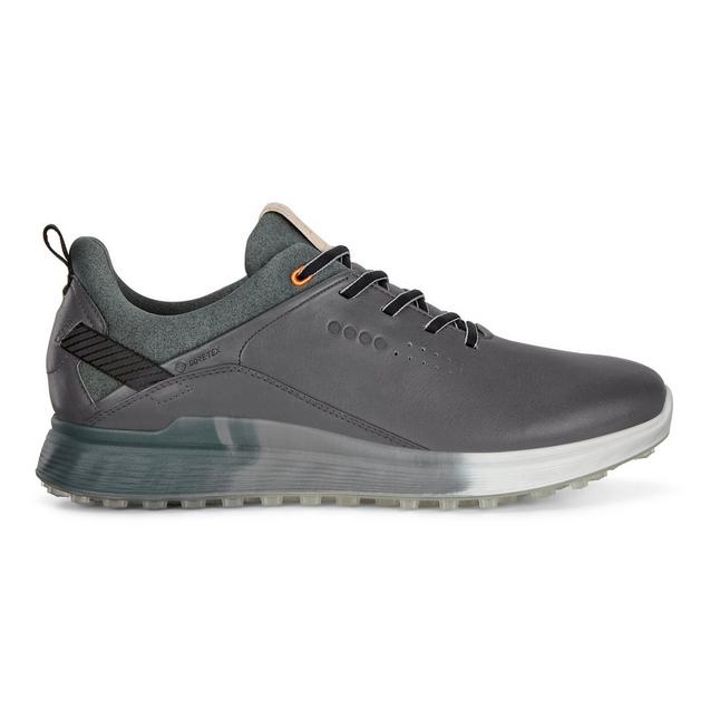 Men s Goretex S Three Spikeless Golf Shoe Grey ECCO Golf