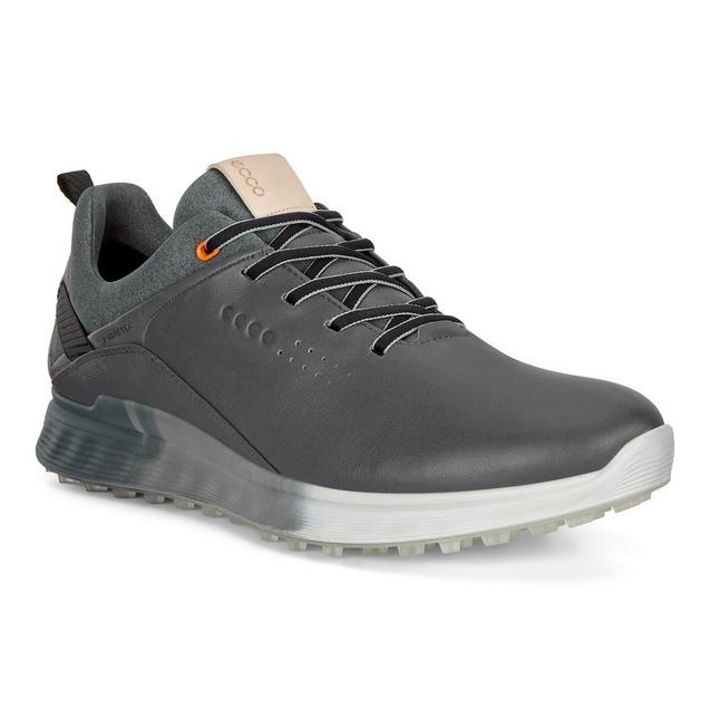 Men's Goretex S-Three Spikeless Golf Shoe - Grey | ECCO | Golf