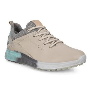 Women's Goretex S-Three Spikeless Golf Shoe - Tan/Grey/Light Blue