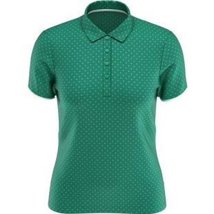 Women's All Over Printed Polka Dot Short Sleeve Polo