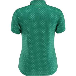 Women's All Over Printed Polka Dot Short Sleeve Polo