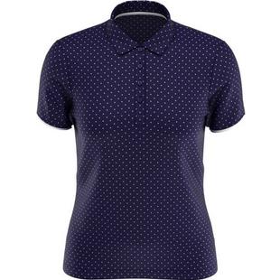 Women's All Over Printed Polka Dot Short Sleeve Polo